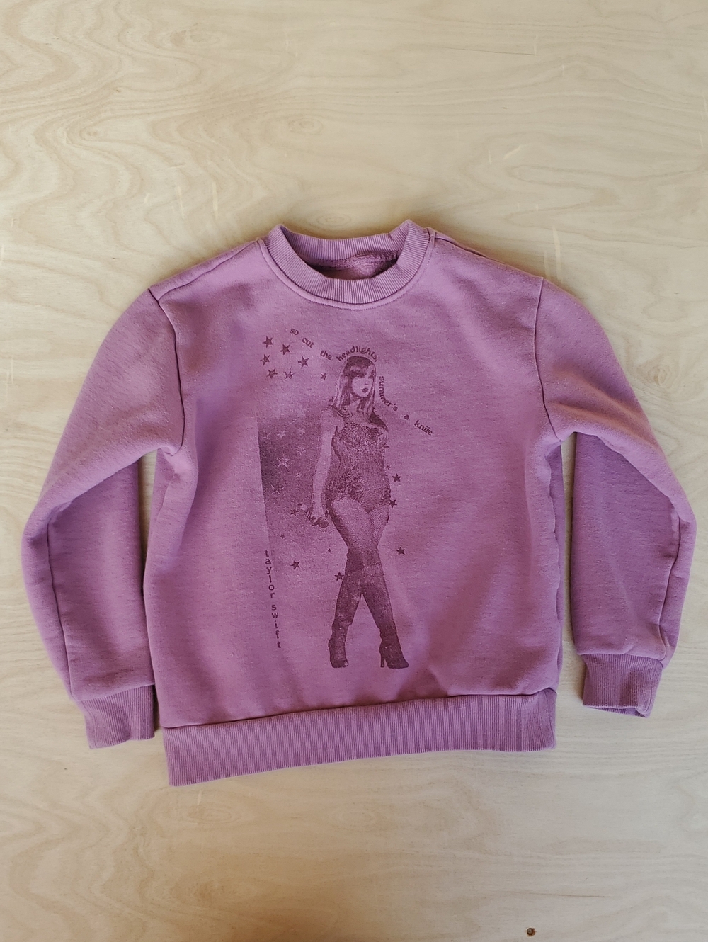 Official Taylor Swift Cruel Summer Purple Crewneck Sweatshirt Size Youth Medium